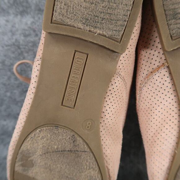 Lower East Side Shoes Womens 8 Oxford Flats Lace Up Fashion Casual Perforated - Picture 11 of 13